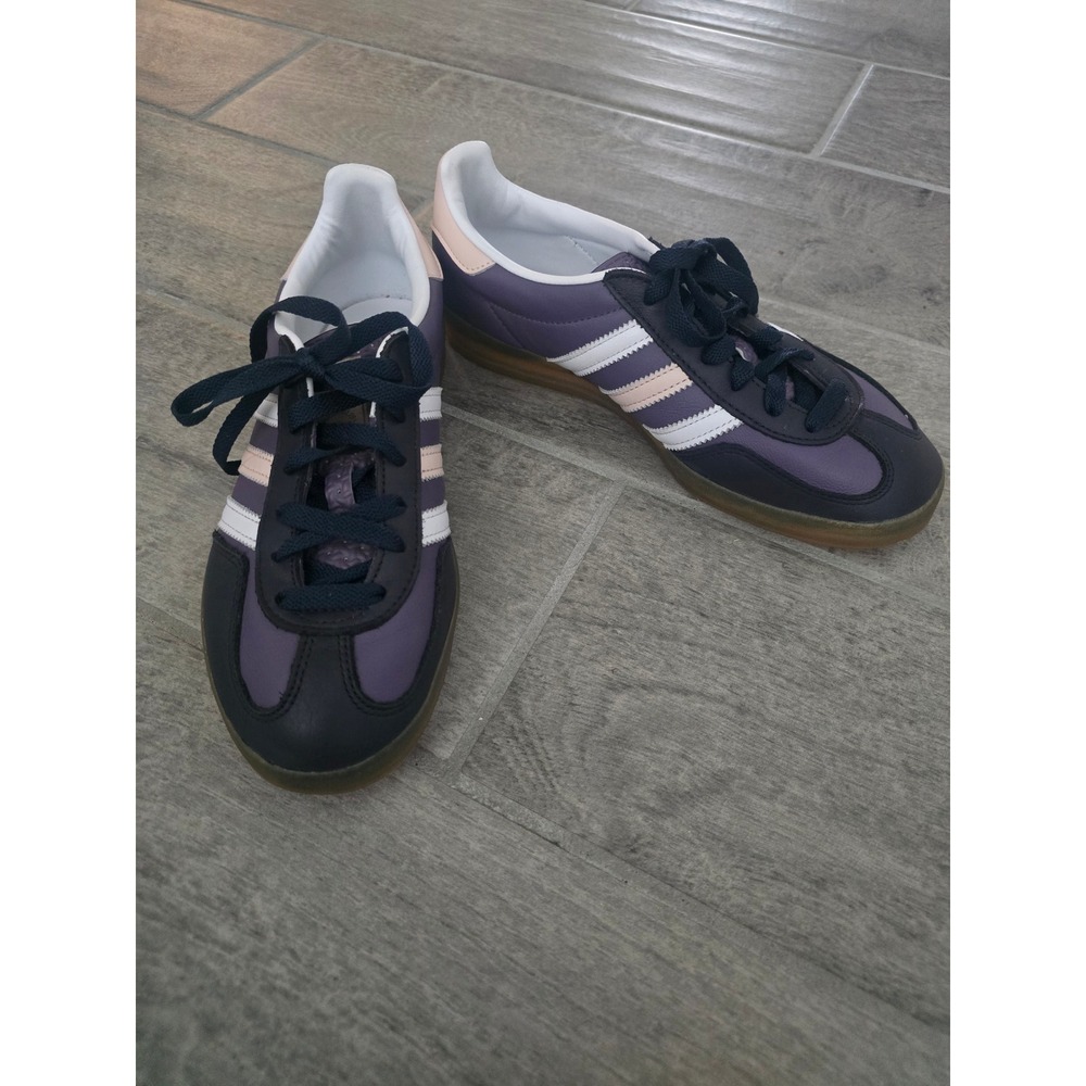 Adidas Gazelle Indoor Shadow Violet Purple‎  Leather Sneakers Unisex 7.5 / 8.5